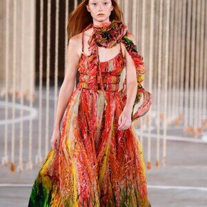 NWT Beulah London Maxi Dress Gown in Red $863 DRESS LIKE A DUCHESS